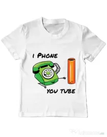 Tricou ADLER copil Iphone youtube Alb