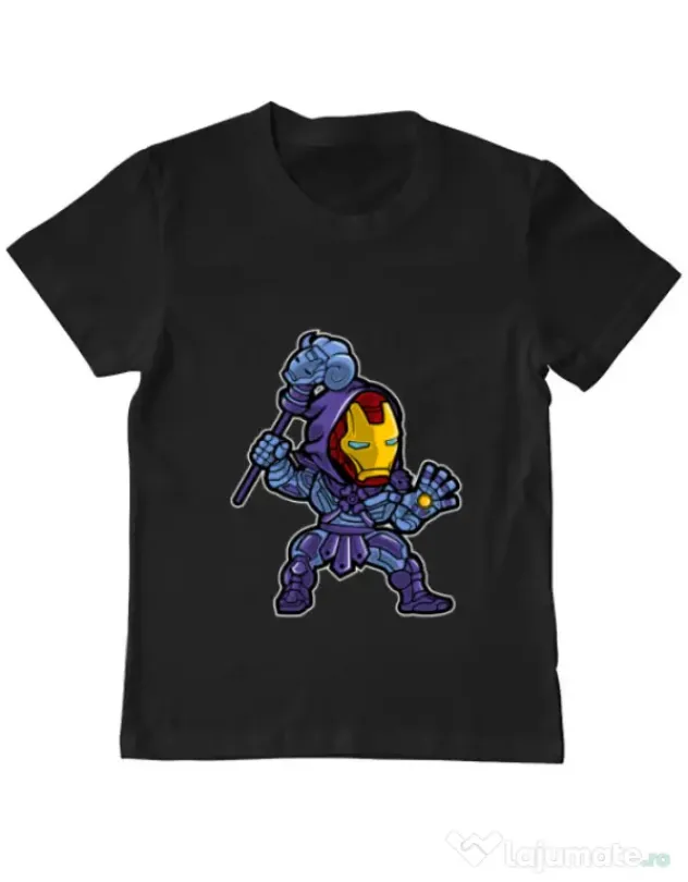 Tricou ADLER copil Iron Skeletor Negru