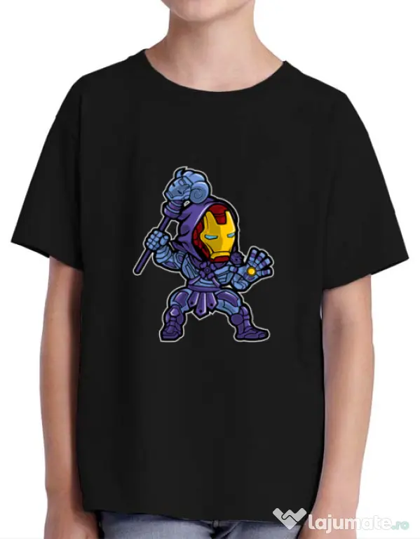 Tricou ADLER copil Iron Skeletor Negru