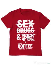 Tricou ADLER copil Just coffee for me Rosu
