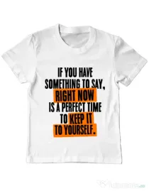 Tricou ADLER copil Keep it to yourself Alb
