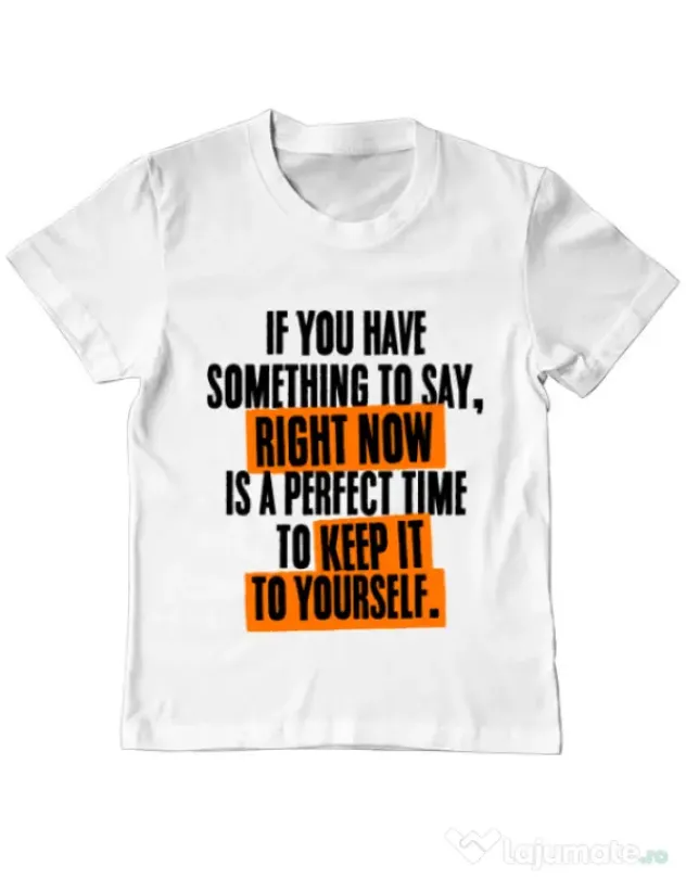 Tricou ADLER copil Keep it to yourself Alb