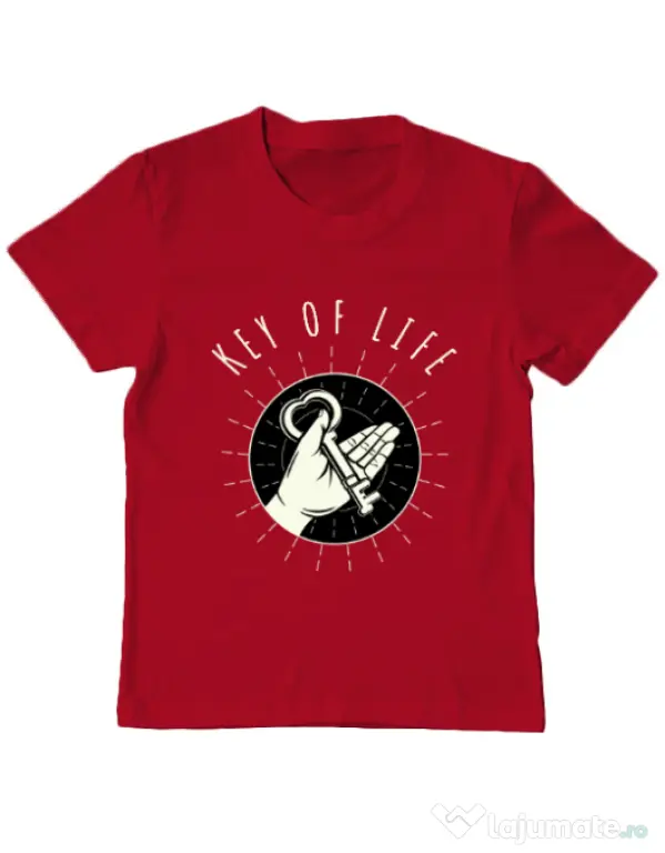 Tricou ADLER copil Key Of Life Rosu