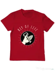 Tricou ADLER copil Key Of Life Rosu