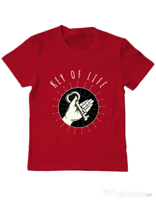 Tricou ADLER copil Key Of Life Rosu