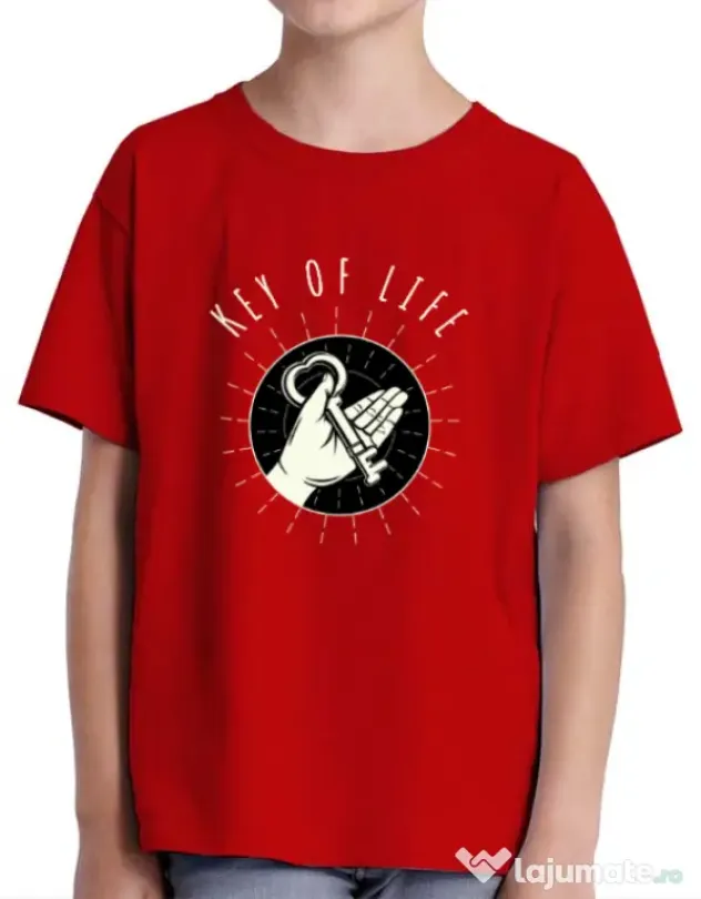 Tricou ADLER copil Key Of Life Rosu