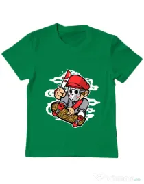 Tricou ADLER copil Killer Skater Verde mediu