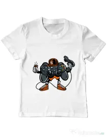 Tricou ADLER copil Lets play Alb