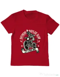 Tricou ADLER copil Lets Ride Bike Rosu