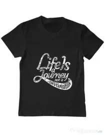 Tricou ADLER copil Life Is A Journey Negru