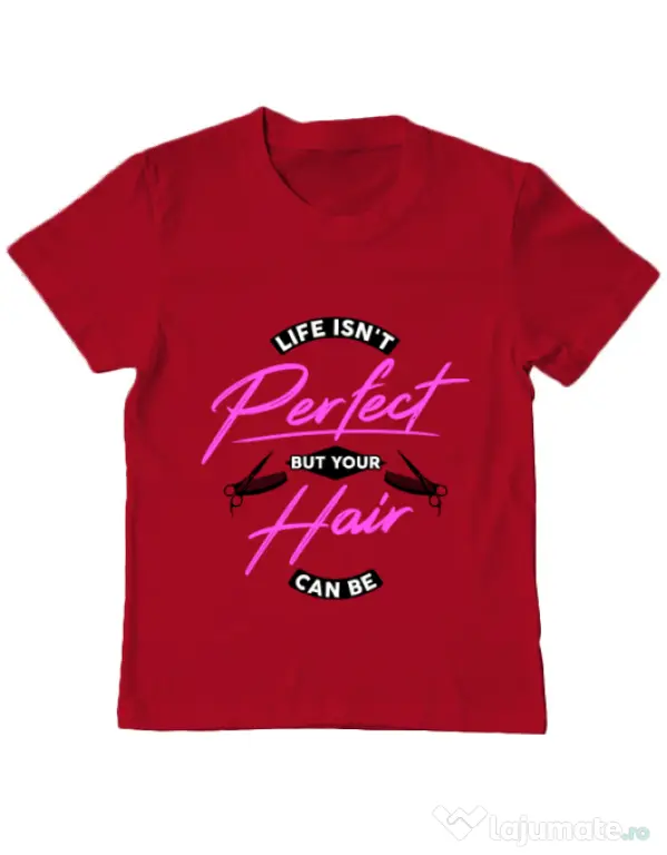 Tricou ADLER copil Life isnt perfect Rosu