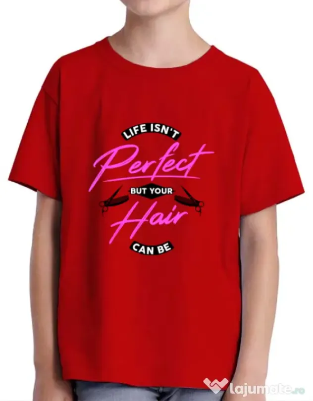 Tricou ADLER copil Life isnt perfect Rosu