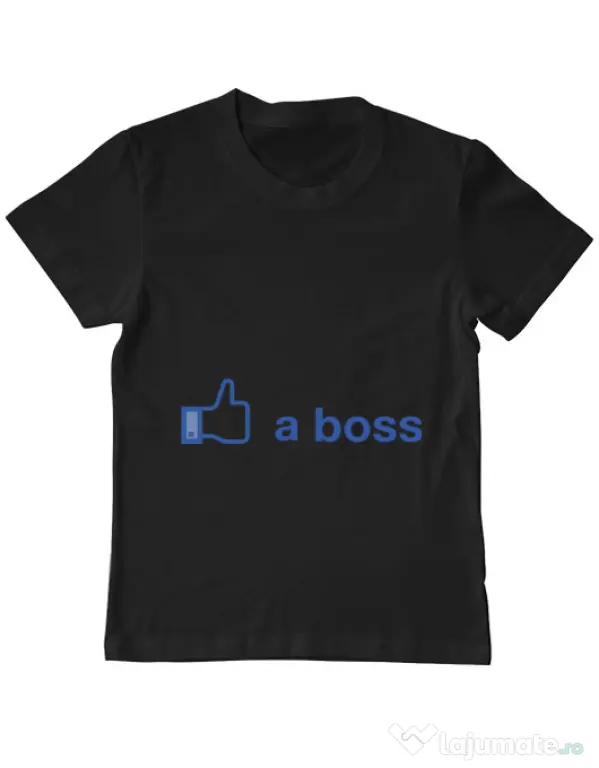 Tricou ADLER copil Like a boss Facebook Negru