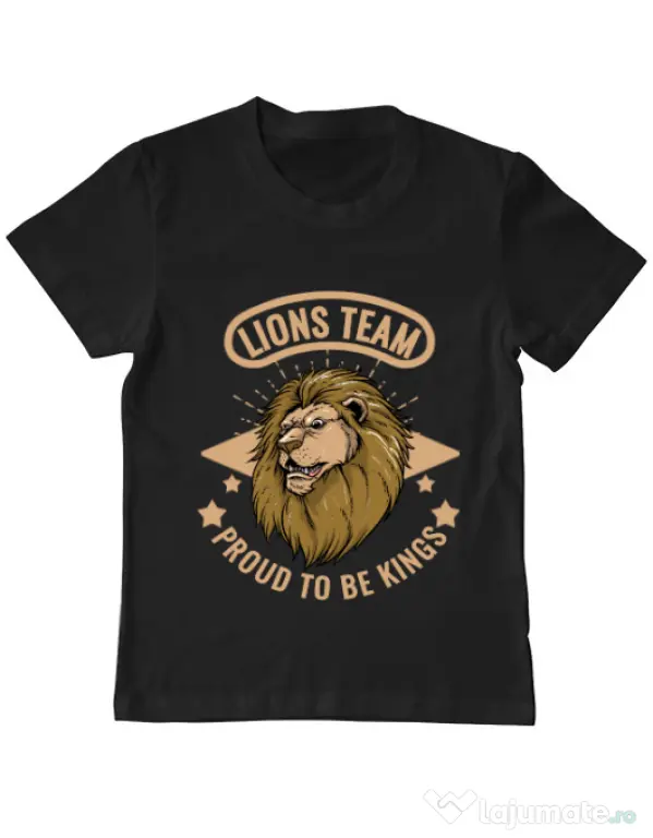 Tricou ADLER copil Lions team Negru