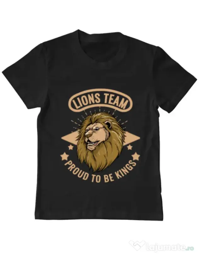 Tricou ADLER copil Lions team Negru
