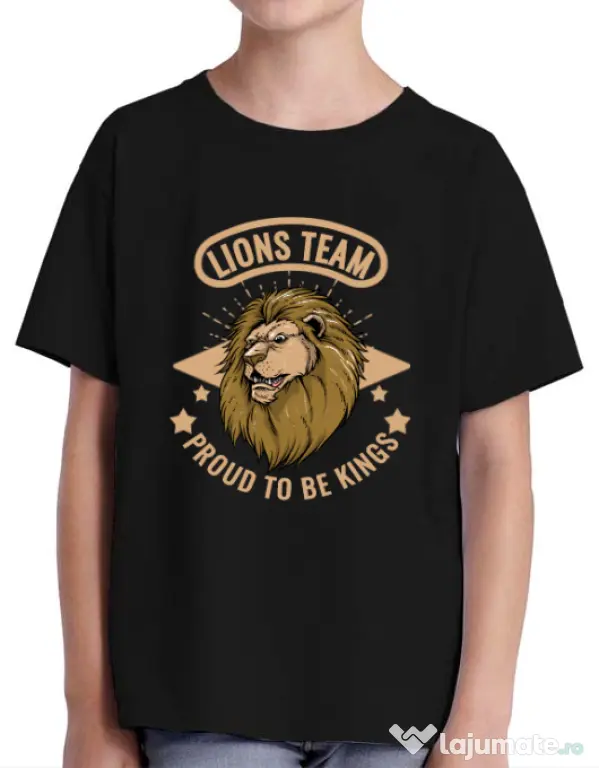 Tricou ADLER copil Lions team Negru
