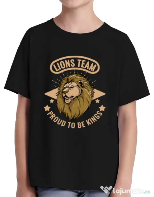 Tricou ADLER copil Lions team Negru
