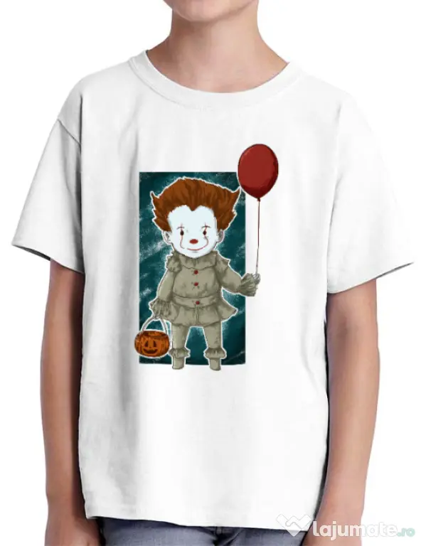 Tricou ADLER copil Little clown Alb