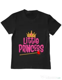 Tricou ADLER copil Little Princess Negru