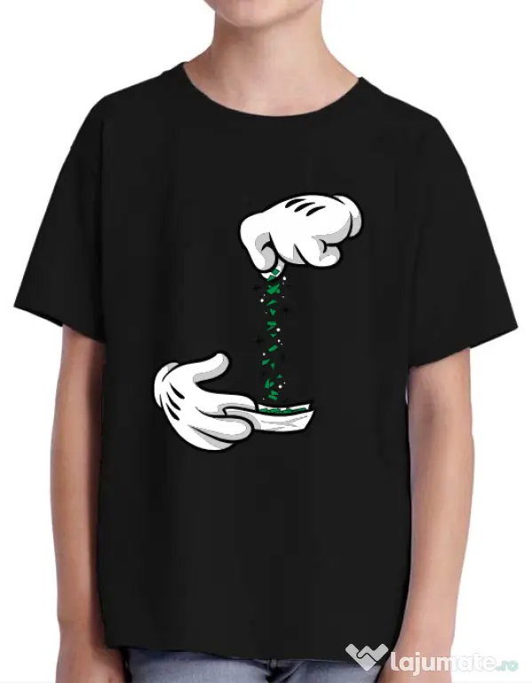Tricou ADLER copil Magic sparkles Negru