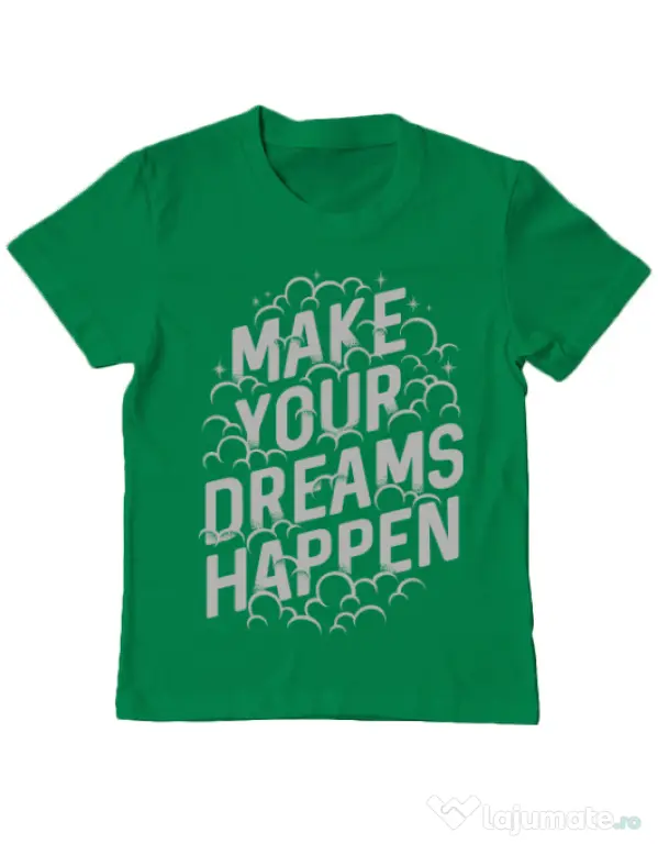 Tricou ADLER copil Make your dreams happen Verde mediu