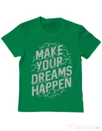 Tricou ADLER copil Make your dreams happen Verde mediu