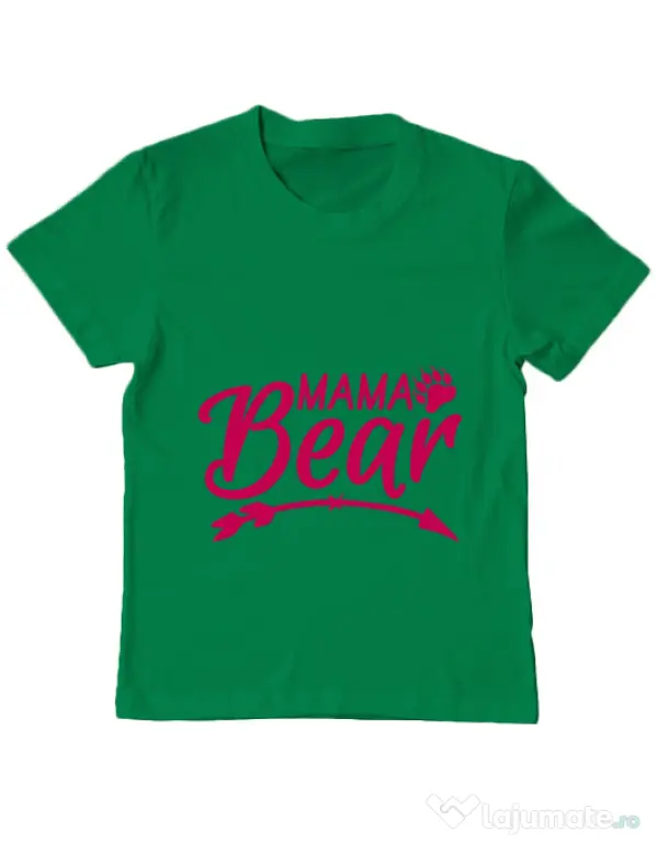 Tricou ADLER copil Mama bear Verde mediu
