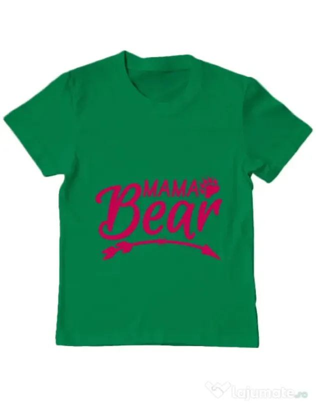 Tricou ADLER copil Mama bear Verde mediu