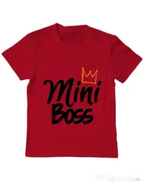 Tricou ADLER copil Mini boss Rosu