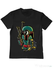 Tricou ADLER copil Minion Boba Fett Negru