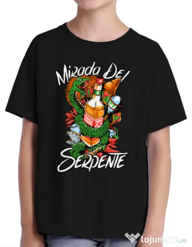 Tricou ADLER copil Mirada Del Serpiente Negru