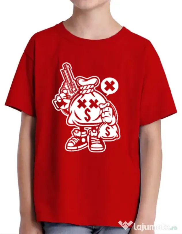 Tricou ADLER copil Money Takers Rosu