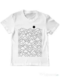 Tricou ADLER copil Mountains Alb