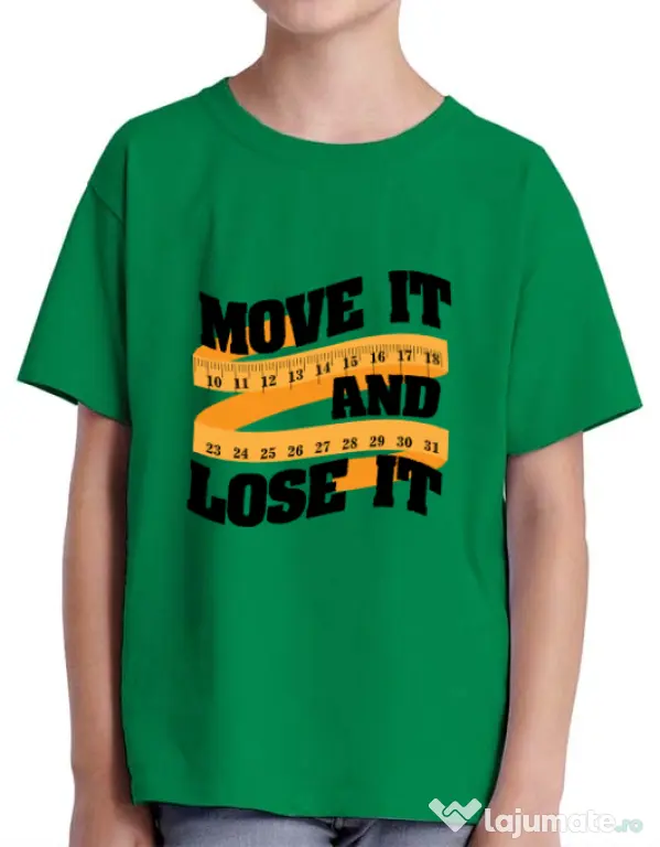 Tricou ADLER copil Move it and lose it Verde mediu