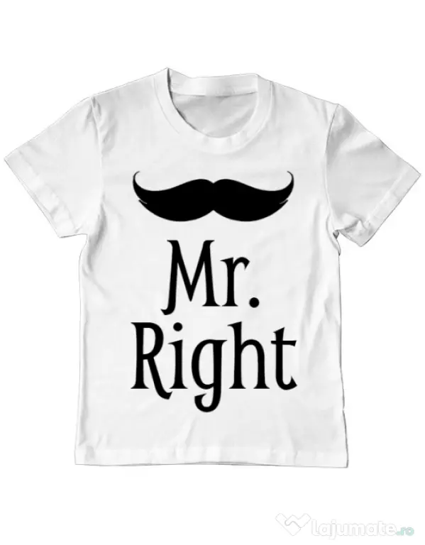 Tricou ADLER copil Mr. right Alb
