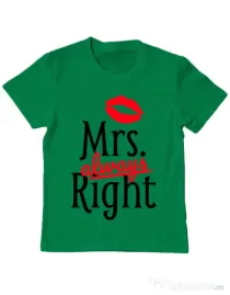 Tricou ADLER copil Mrs always right Verde mediu
