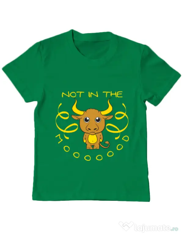 Tricou ADLER copil Not in the mood Verde mediu