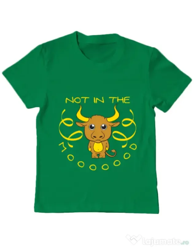 Tricou ADLER copil Not in the mood Verde mediu
