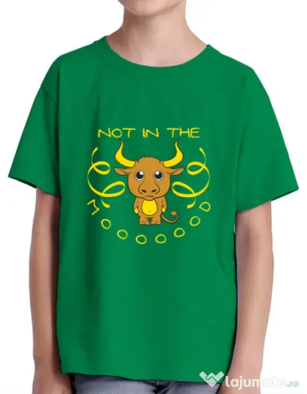 Tricou ADLER copil Not in the mood Verde mediu