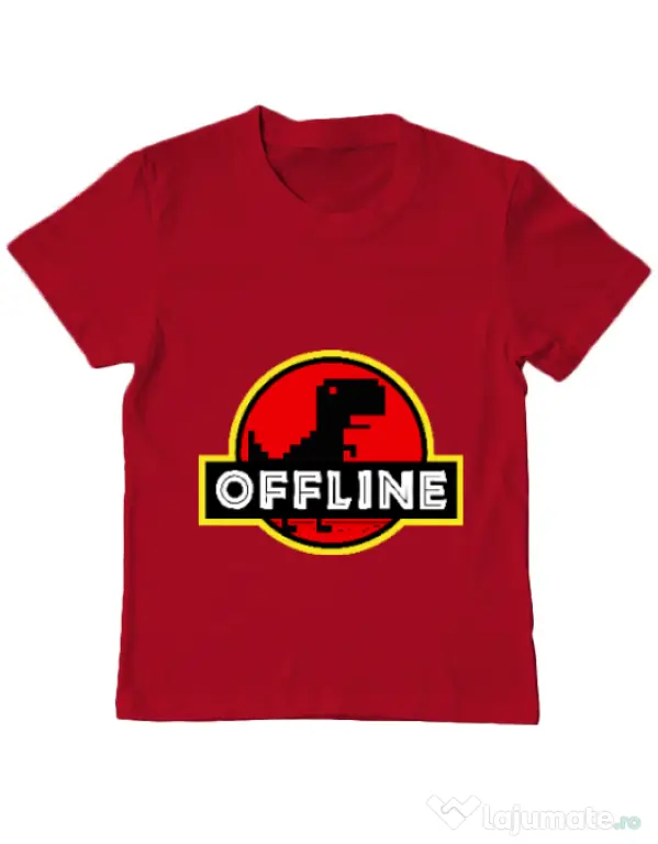 Tricou ADLER copil Offline Rosu