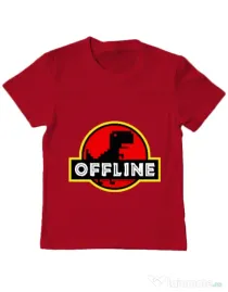 Tricou ADLER copil Offline Rosu
