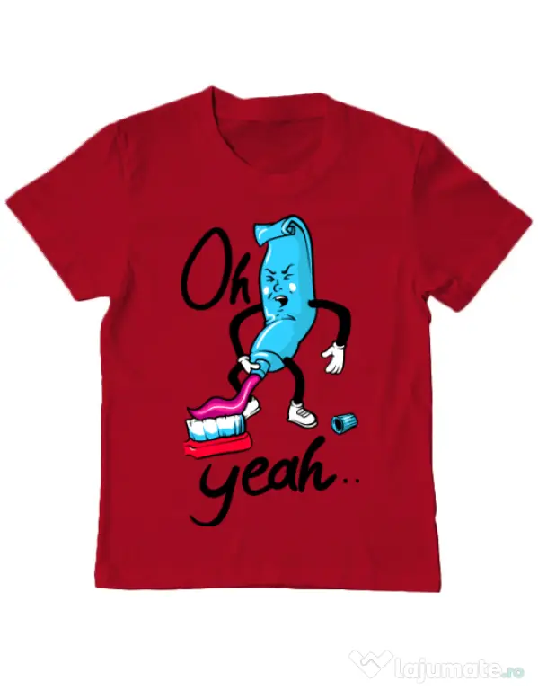 Tricou ADLER copil Oh yeah Rosu
