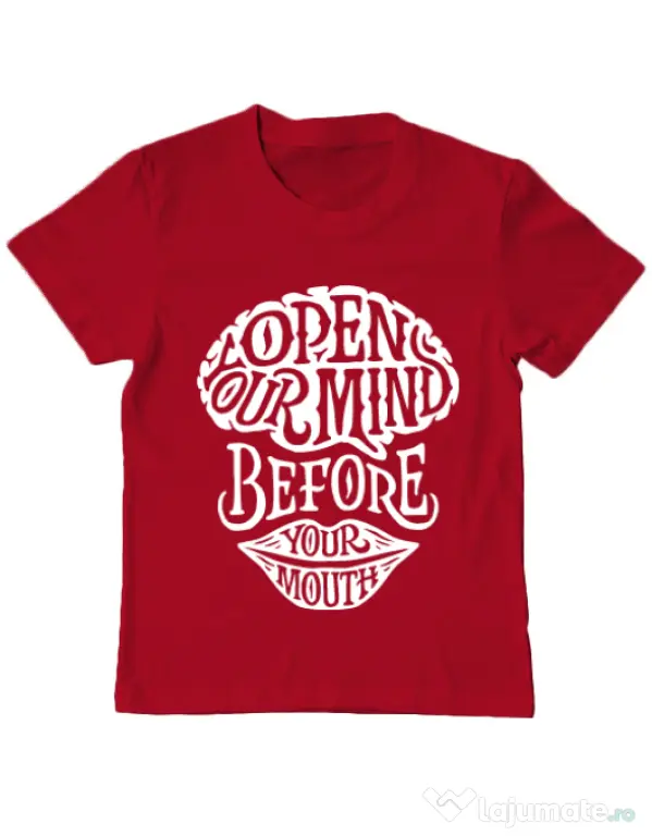 Tricou ADLER copil Open your mind Rosu