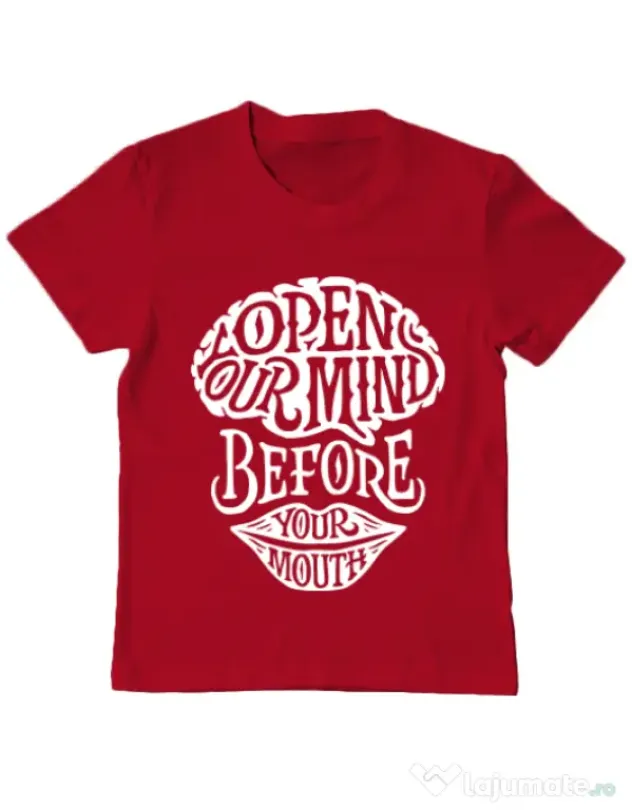 Tricou ADLER copil Open your mind Rosu