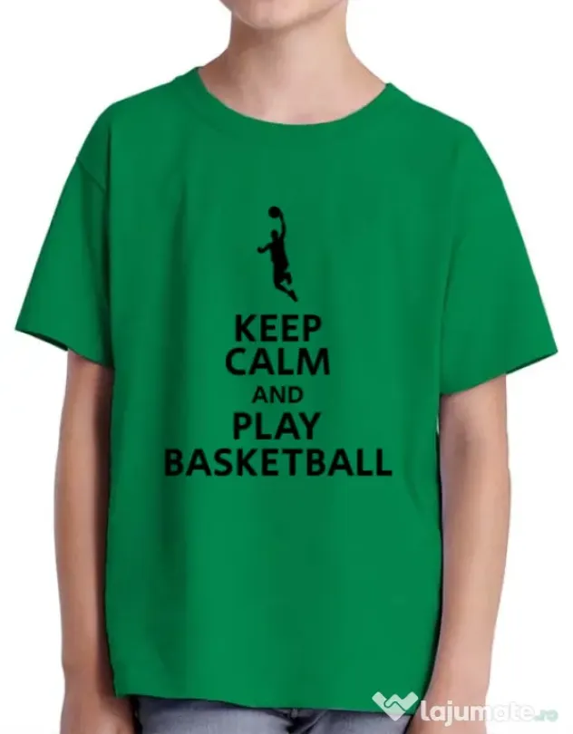 Tricou ADLER copil Play basketball Verde mediu