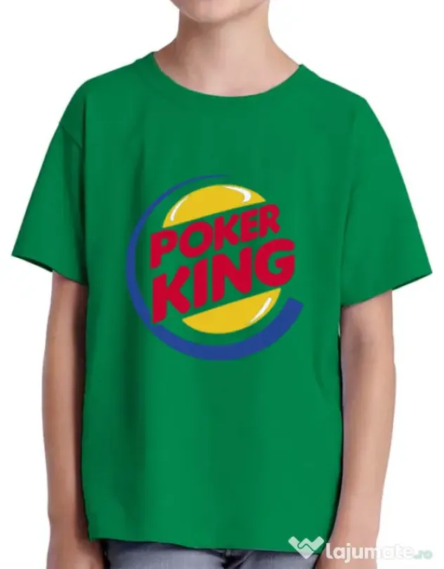 Tricou ADLER copil Poker King Verde mediu