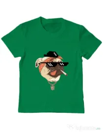 Tricou ADLER copil Pug Life Verde mediu