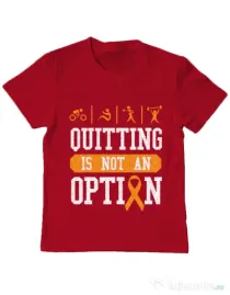 Tricou ADLER copil Quitting is not an option Rosu