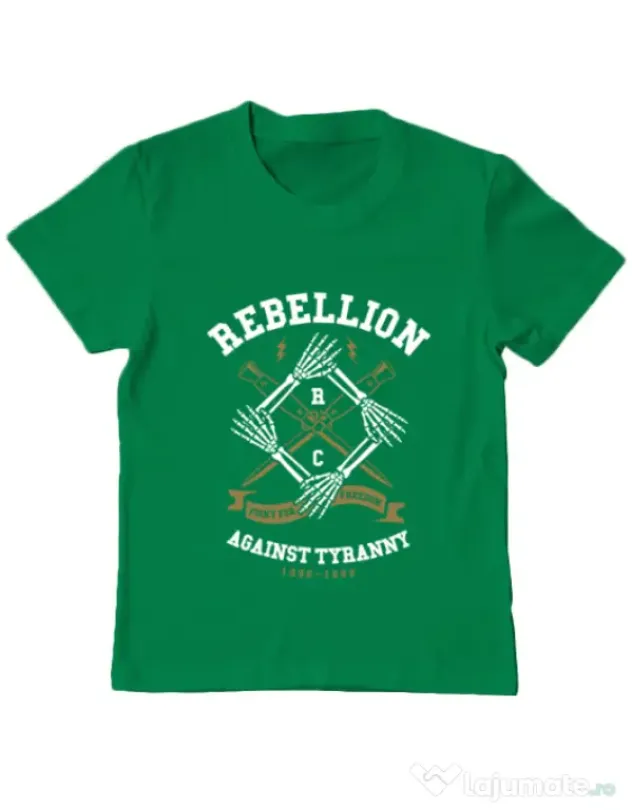 Tricou ADLER copil Rebellion Verde mediu