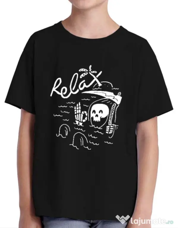 Tricou ADLER copil Relax Negru